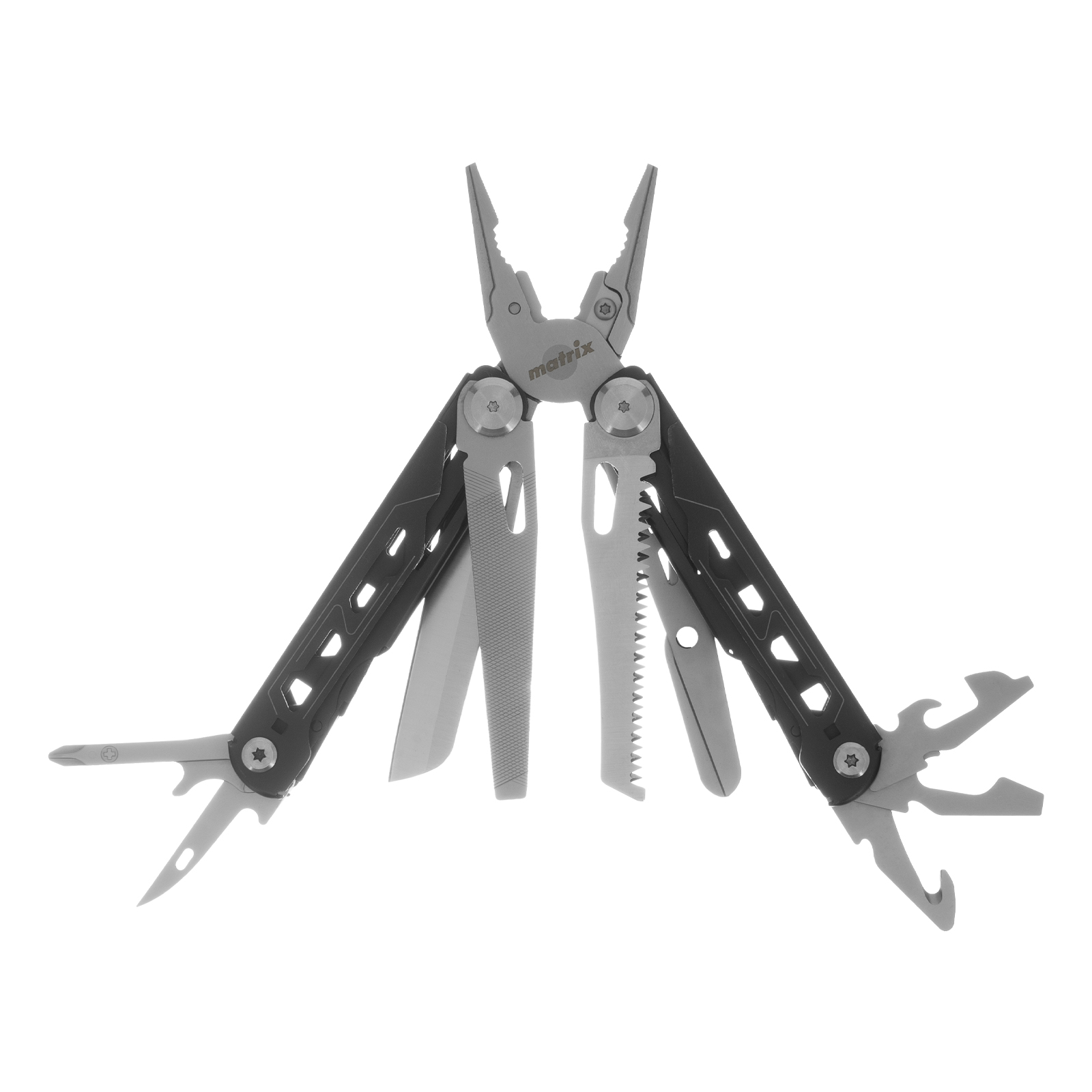 Трансформер (мультитул), 15 функций, авторазжим, в чехле, 160 мм Matrix