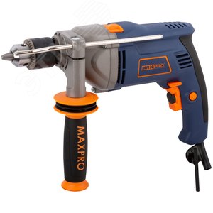 Дрель ударная 850 Вт, 0-2700об/мин, ключевой патрон 1.5-13мм, 2.4 кг, антивибрационная ручка, резиновые вставки, металлический корпус редуктор