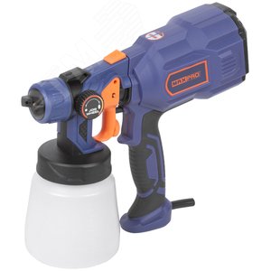 Распылитель электрический 550 Вт, 2,5 мм, 800 мл, 60 din/сек, 700 мл/мин, 1,3 кг, HVLP, коробка