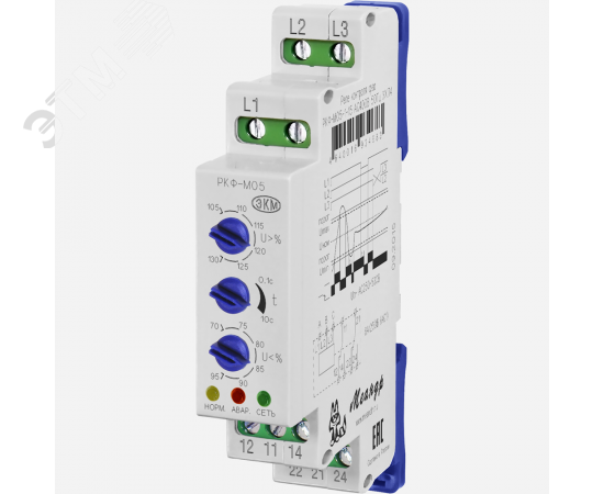 Реле контроля фаз РКФ-М05-1-15 AC100В УХЛ2