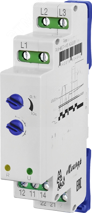 Реле контроля фаз РКФ-М07-1-15 AC400В УХЛ2