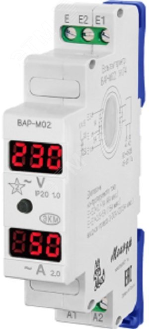 Вольтметр/амперметр ВАР-М02 АС20-450В УХЛ4