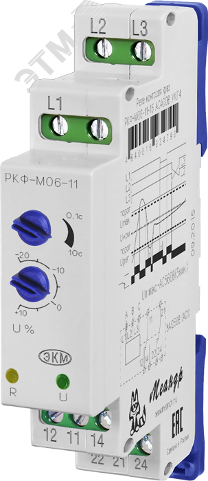 Реле контроля фаз РКФ-М06-11-15 AC100В УХЛ4