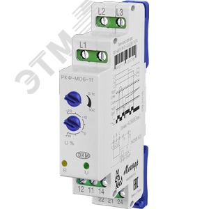 Реле контроля фаз РКФ-М06-11-15 AC100В УХЛ4