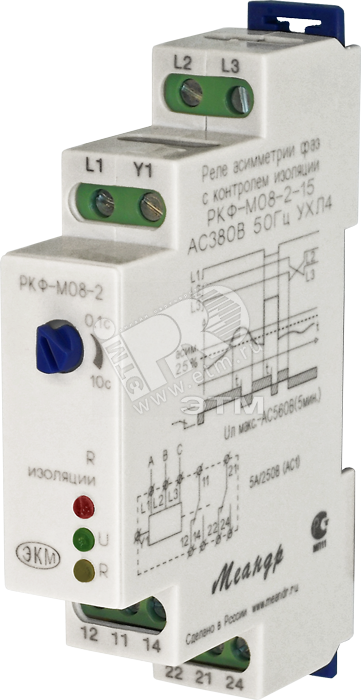 Реле контроля фаз РКФ-М08-1-15 AC400В УХЛ4