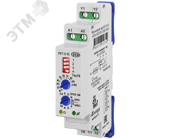 Реле контроля тока РКТ-3-15 AC16А AC/DC 50-270 В, УХЛ4