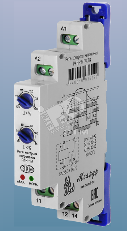 Реле контроля напряжения РКН-1М УХЛ4 AC/DC 24-240ВУХЛ4