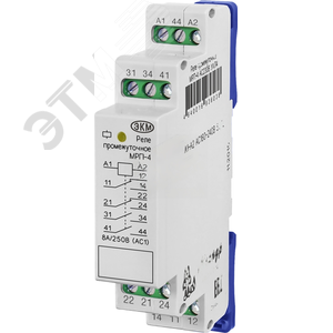 Реле промежуточное, Iн=8А, Uк=230В, 2п+2н.о контакта МРП-4 ACDC230В