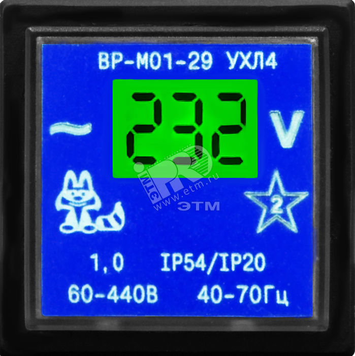 Вольтметр ВР-М01-29СД АС15-450В УХЛ4