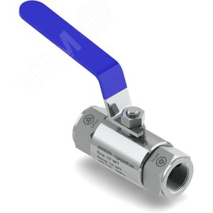 Кран шаровый Ш3000, 40МПа, вход - внутр.резьба 3/8'NPT, выход - внутр.резьба 3/8'NPT, AISI 316L, PEEK, PTFE.