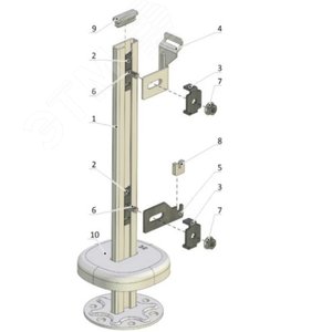 Кронштейн для стальных панельных радиаторов 20/21/22/30/33 типов напольный