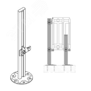 Кронштейн для стальных панельных радиаторов 10/11/30/33 типов напольный