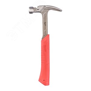 Молоток стальной с закругленным гвоздодером 450 грамм