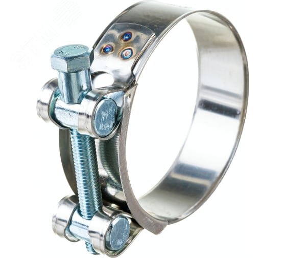 Хомут ленточный с болтом 17-19 W1 оцинкованная сталь 2.1 17-19/18 ГОСТ 28191-89