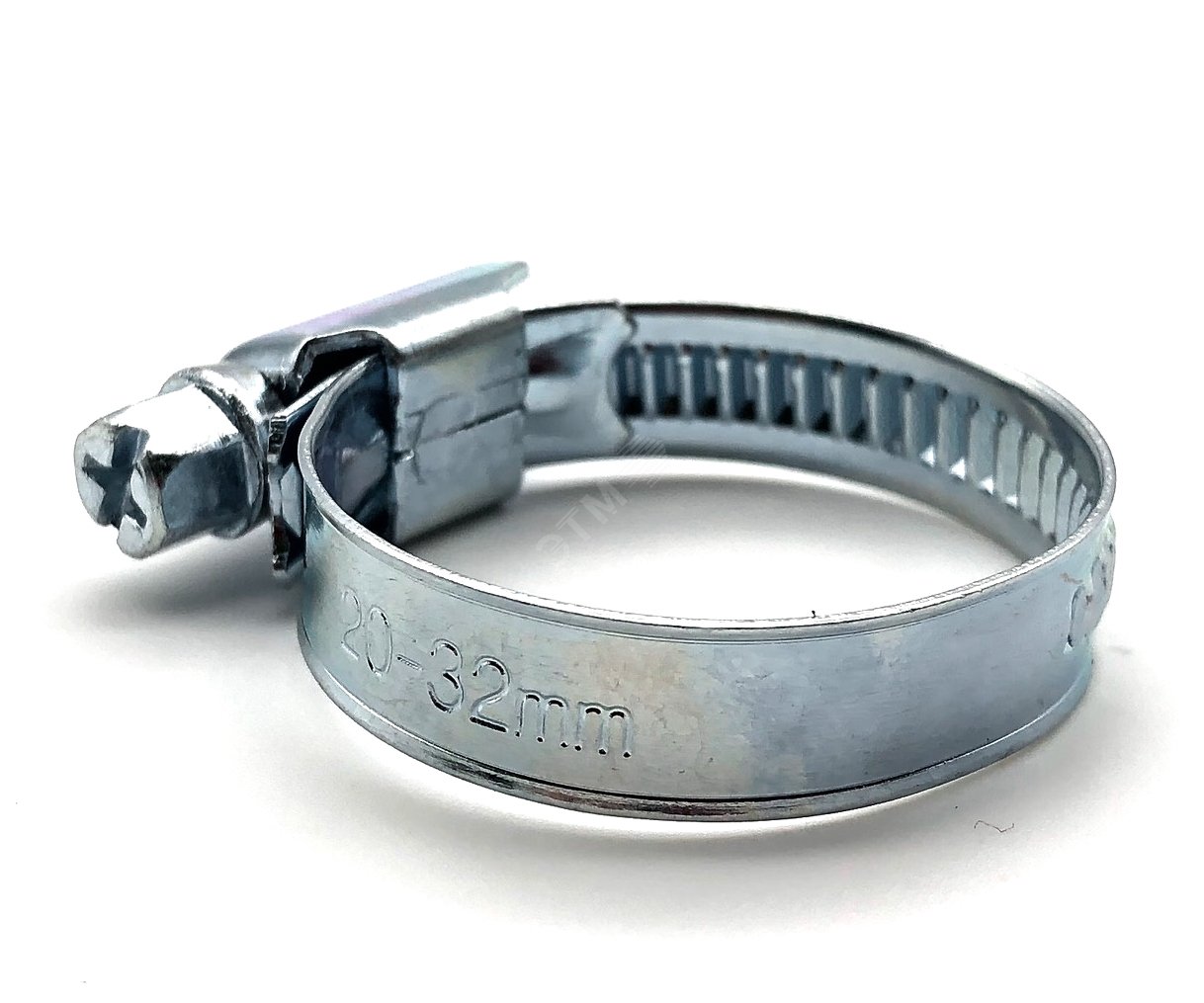 Хомут червячный 50-70/9 W1 оцинкованная сталь 1Л 50-70-7 ГОСТ 28191-89