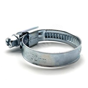 Хомут червячный 16-25/9 W1 оцинкованная сталь 1Л 16-25-7 ГОСТ 28191-89