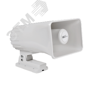 Всепогодный настенный рупорный громкоговоритель 15 Вт/100 В, 100 ±3 дБ, 500-5000 Гц Материал: АБС пластик