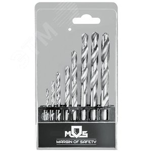 Набор сверл по металлу HSS, угол заточки 118град, пласт. кейс, 10 шт. (1-2-3-4-5-6-7-8-9-10мм)