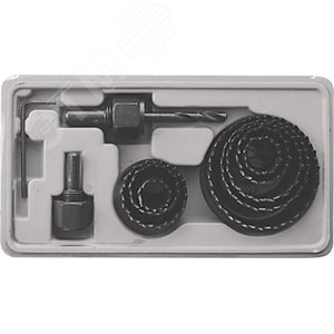 Пилы круговые набор 8 шт (19, 22, 28, 32, 38, 44, 51, 64 мм) в кейсе