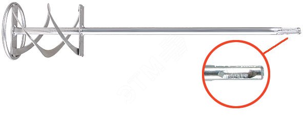 Миксер для краски и строительных смесей, хвостовик SDS-PLUS 80х400 мм