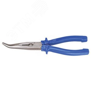 Тонкогубцы изогнутые ''Тор'', инстр. сталь, пластиковые ручки 160 мм