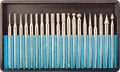 Шарошки, усиленная сталь с алмазным напылением, штифт диаметр 3 мм, 10 шт