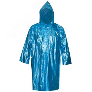 Плащ дождевик усиленный синий, полиэтилен, размер XXXL
