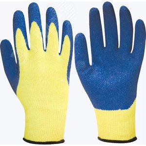 Перчатки х/б со вспененным латексным покрытием 10''