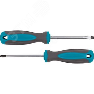 Отвертка, CrV сталь, прорезиненная ручка SL5 x 100 мм