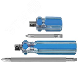 Отвертка с переставным жалом, пластиковая ручка 6x70 мм (PH2/SL6)