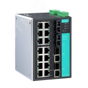 Коммутатор управляемый 14 x 10/100BaseTX, 2 x 100BaseFX (одномодовое оптоволокно), 2 x Combo Gigabit
