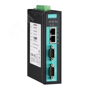 Преобразователь усовершенствованный 2-портовый RS-422/485 в Ethernet, с расширенным диапазоном      температур