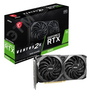Видеокарта RTX3060 VENTUS 2X OC, NVIDIA GeForce GA106, 8 ГБ GDDR6, PCI-Express 4.0