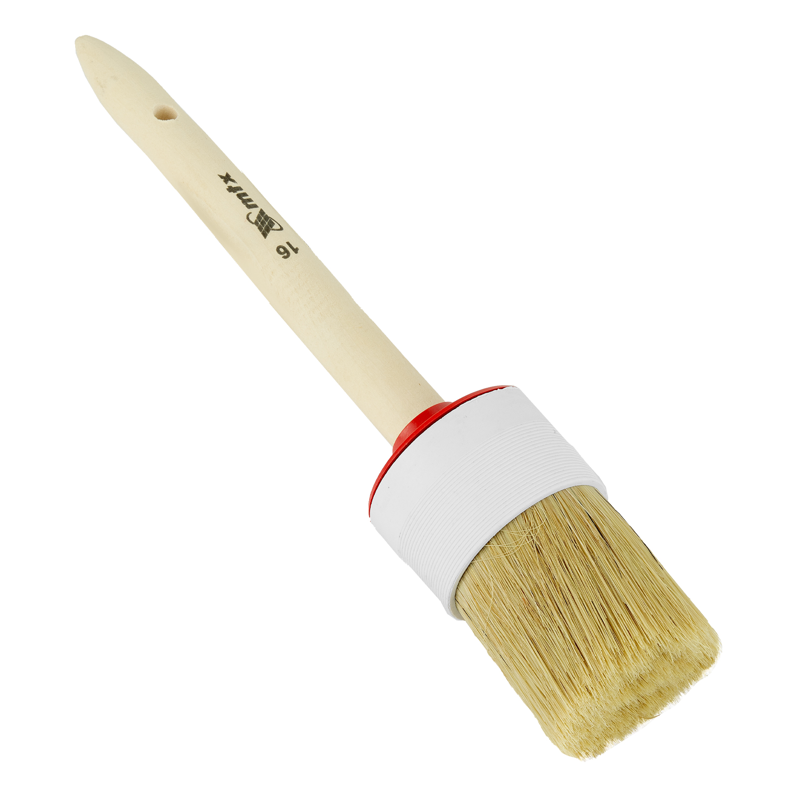 Кисть круглая №16 (55 мм) натуральная щетина, деревянная ручка MTX