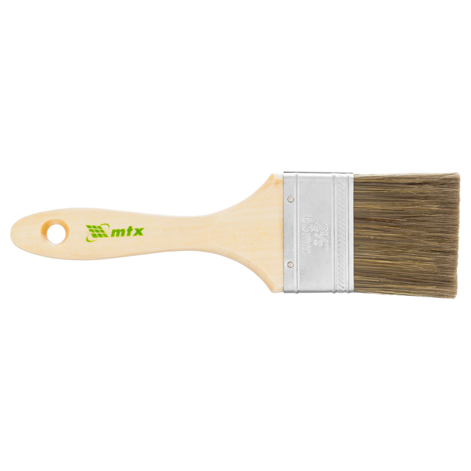 Кисть плоская "Евро" 2.5", смешанная щетина, деревянная ручка MTX