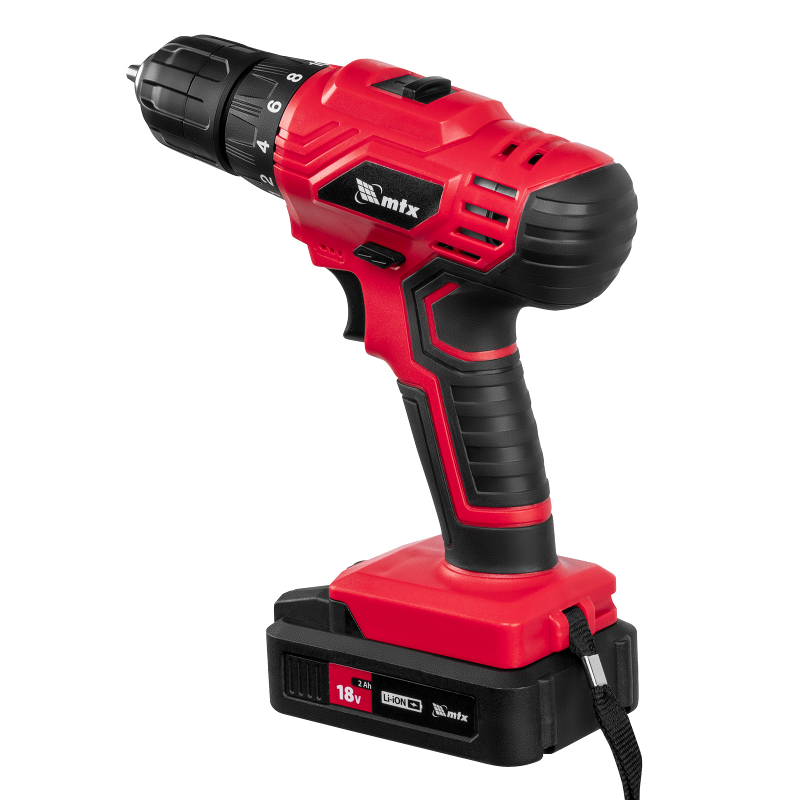 Дрель-шуруповерт аккумуляторная MCDL-18-02, Li-Ion, 18 В, 2 акк. MTX