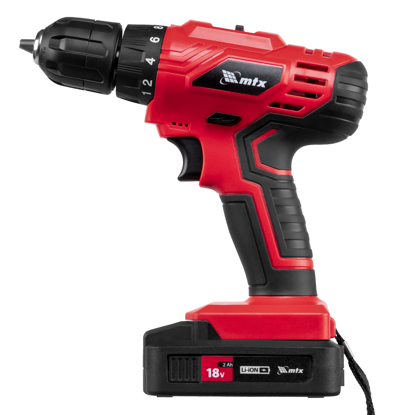 Дрель-шуруповерт аккумуляторная MCDL-18-02, Li-Ion, 18 В, 2 акк. MTX