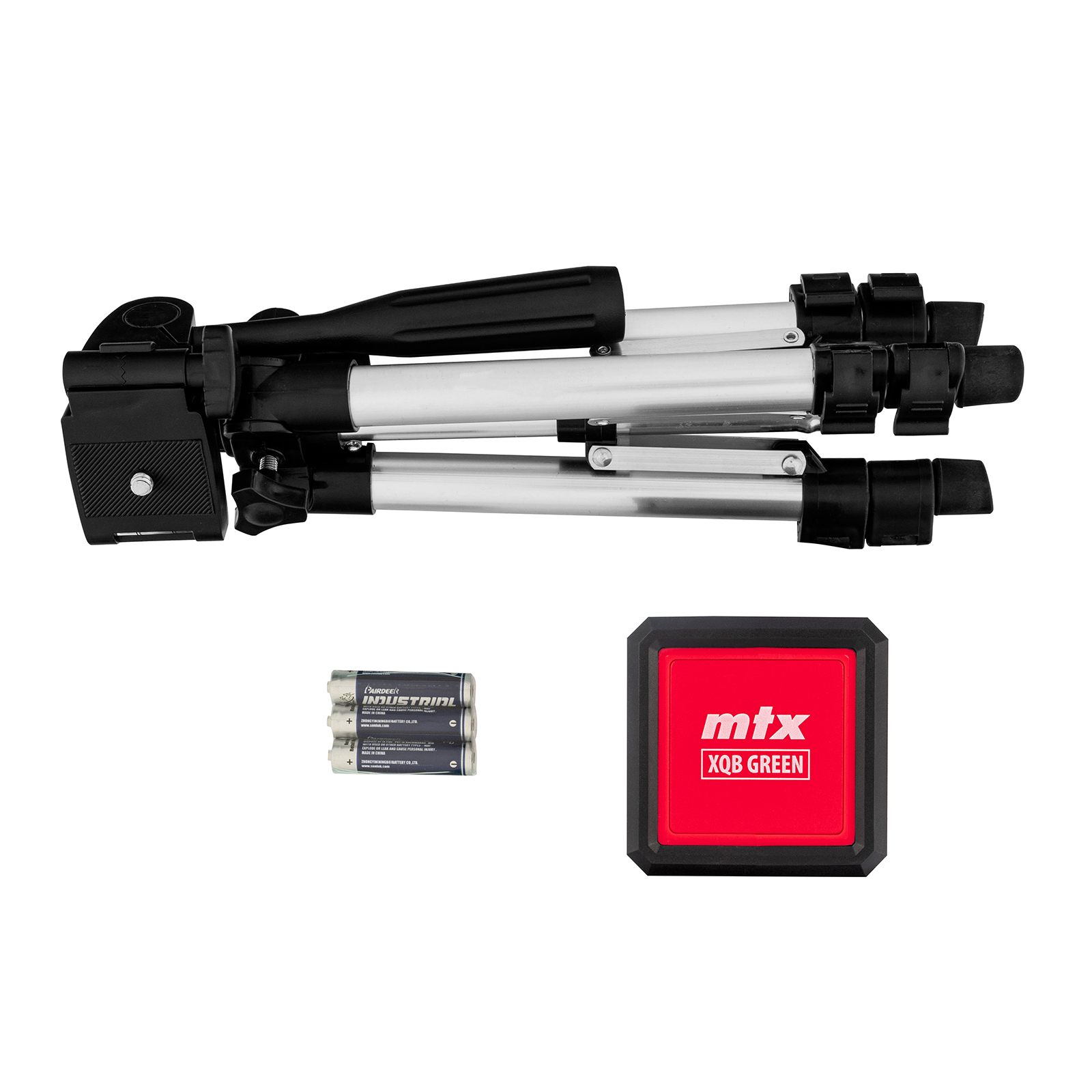 Лазерный уровень XQB GREEN Pro SET, 20 м, зеленый луч, батарейки, штатив MTX