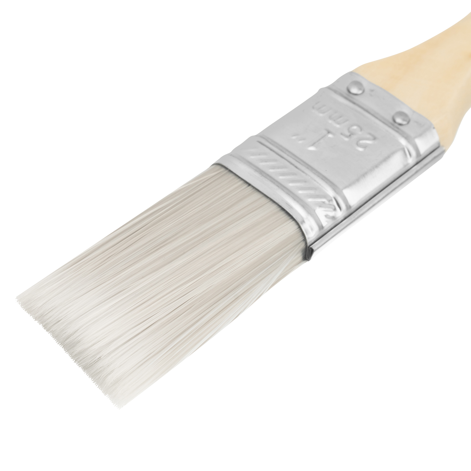 Кисть плоская для лаков "Евро" 1", искусственная щетина, деревянная ручка MTX