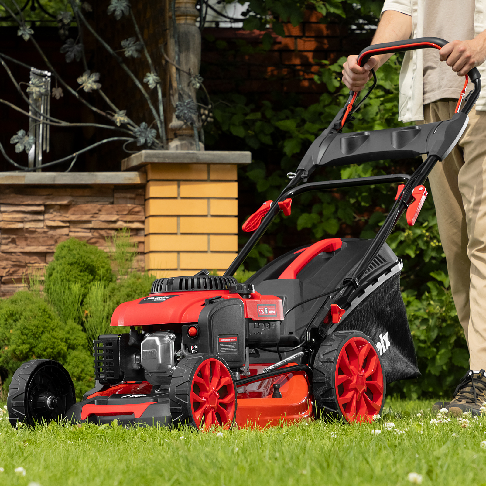 Газонокосилка бензиновая GLM-510-SP, 200 см3, 51см, привод, 65л  MTX