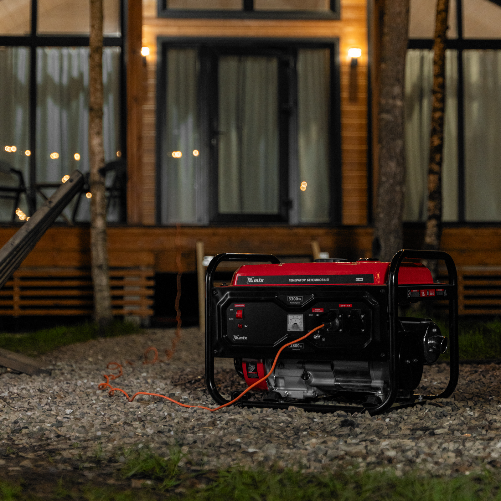 Генератор бензиновый RS-4000, 3,3 кВт, 230В, ручной стартер MTX