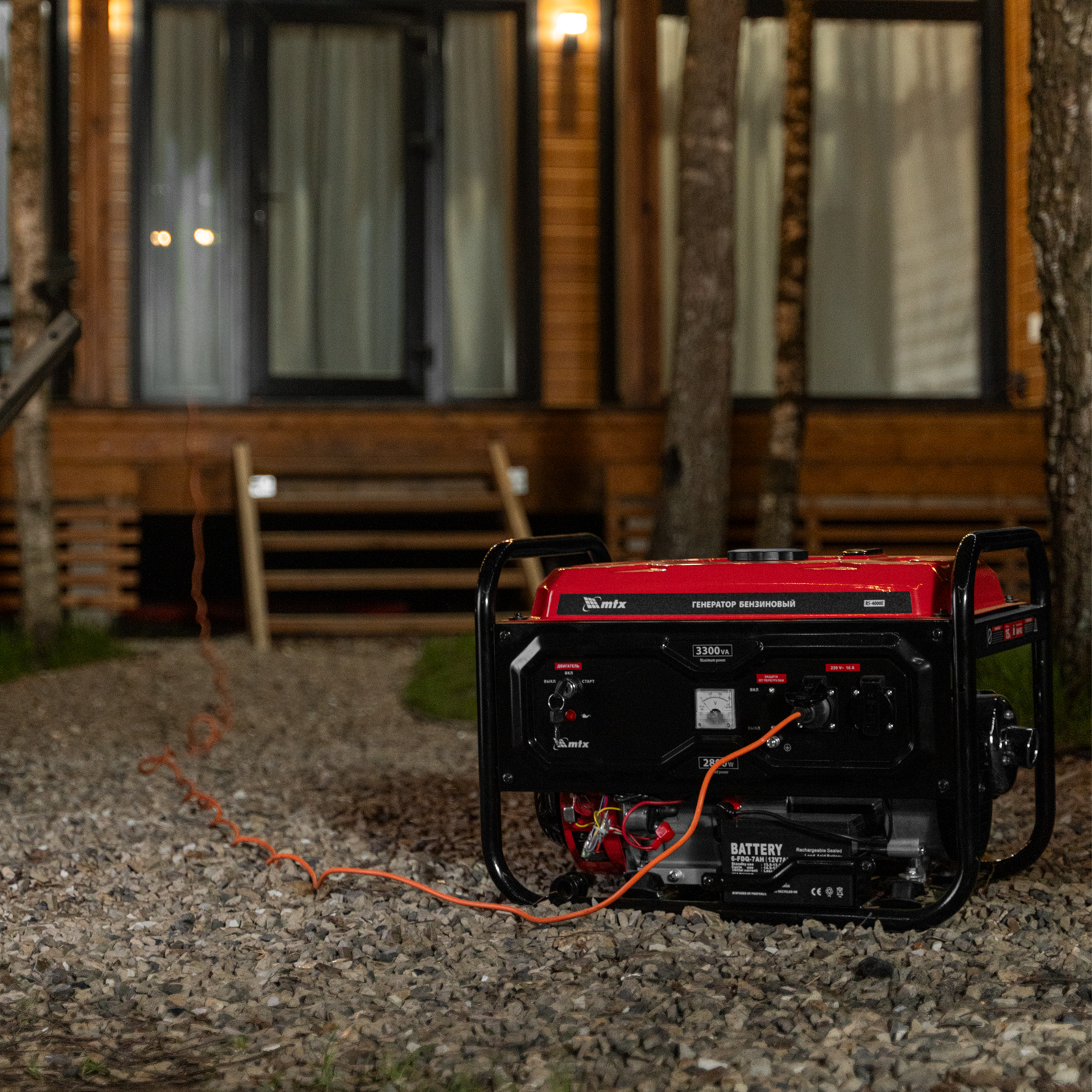 Генератор бензиновый RS-4000E, 3,3 кВт, 230В, электростартер MTX