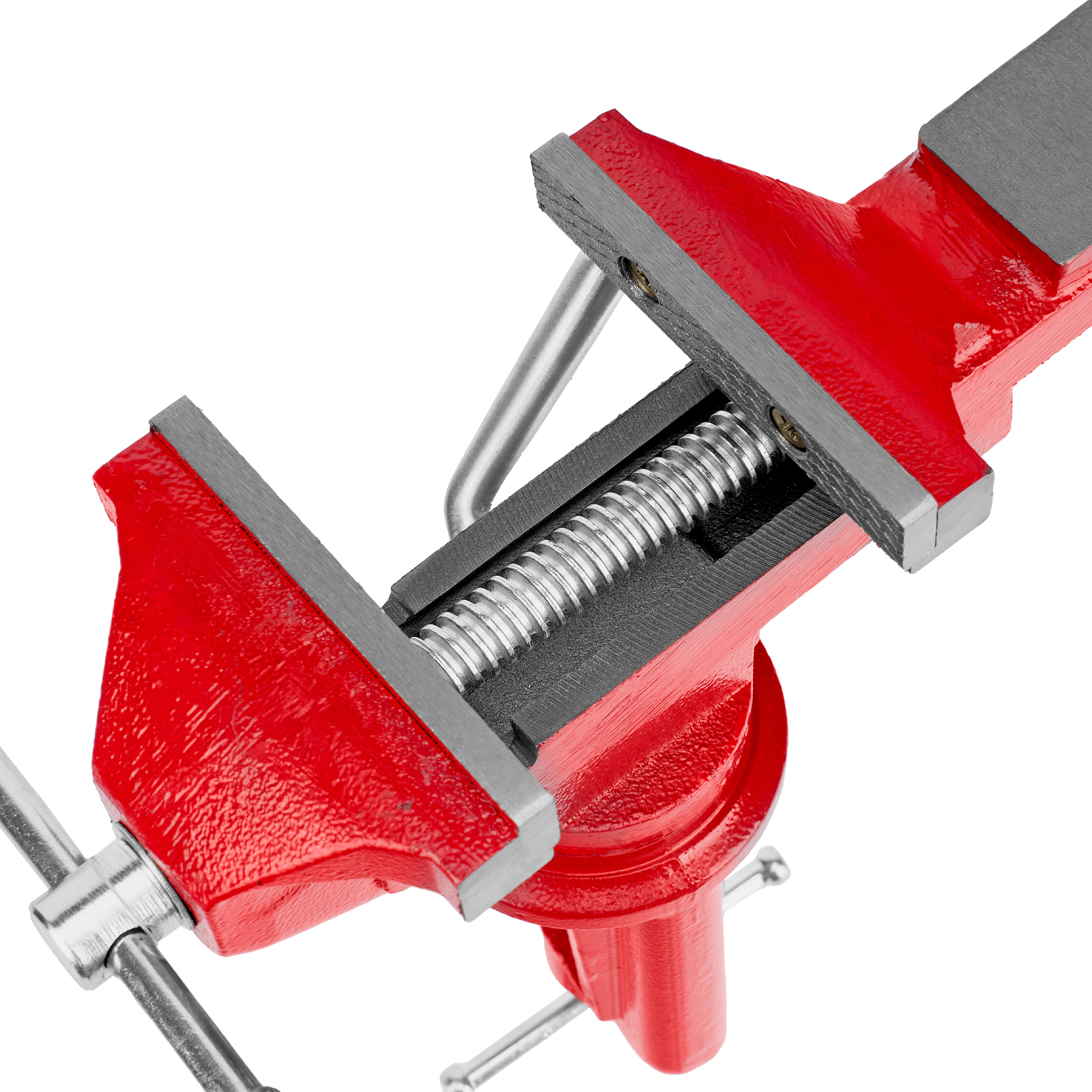 Тиски слесарные, 80 мм, настольные, поворотные, c наковальней MTX