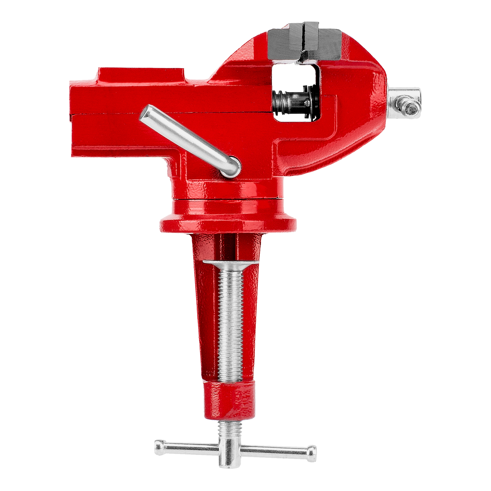Тиски слесарные, 80 мм, настольные, поворотные, c наковальней MTX