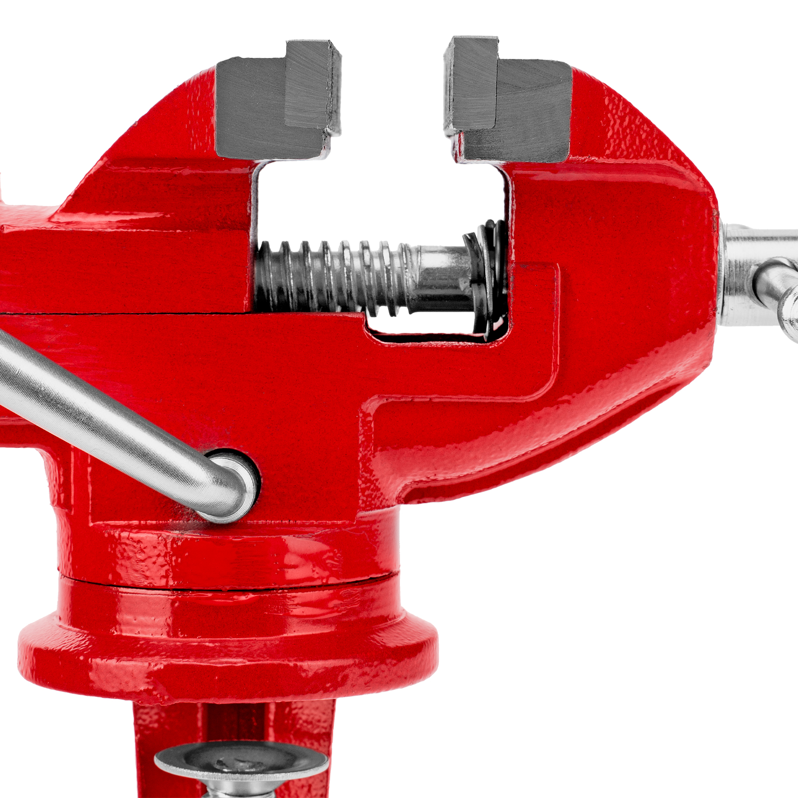 Тиски слесарные, 80 мм, настольные, поворотные, c наковальней MTX