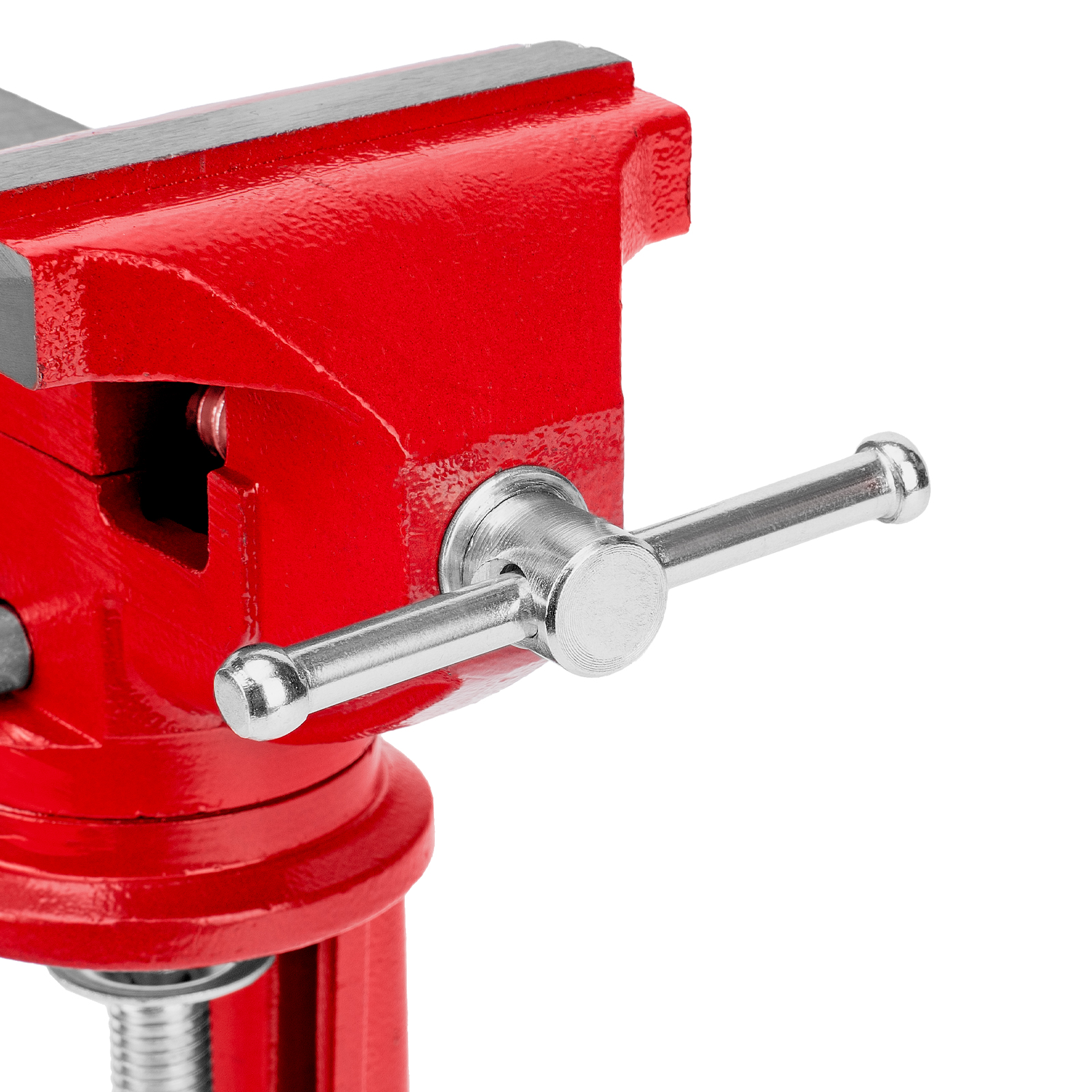 Тиски слесарные, 80 мм, настольные, поворотные, c наковальней MTX