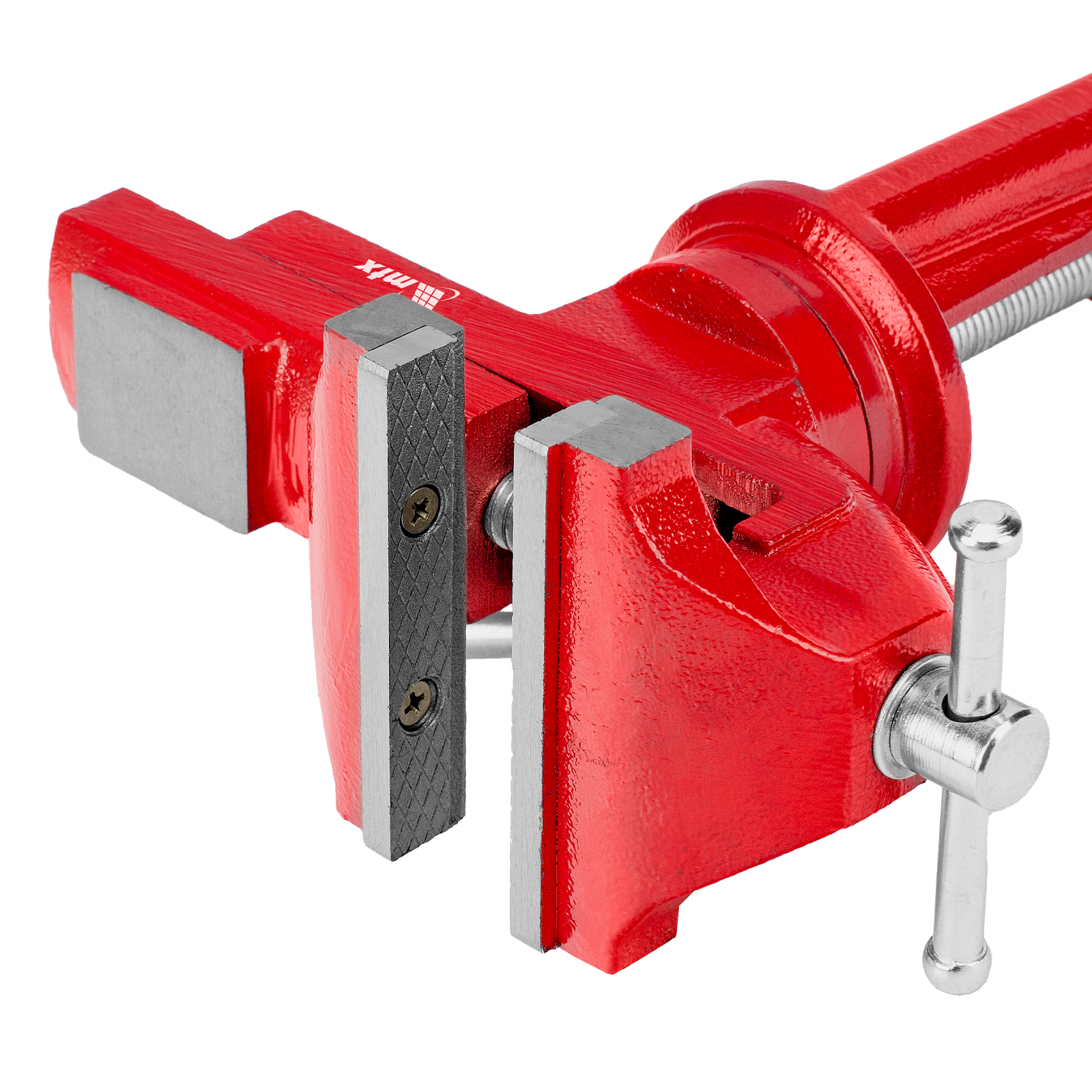 Тиски слесарные, 80 мм, настольные, поворотные, c наковальней MTX