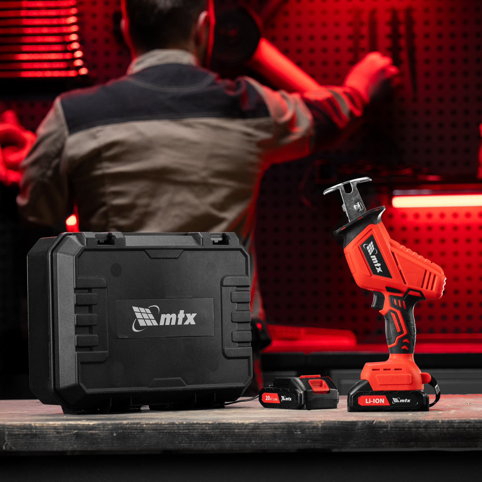 Пила сабельная аккумуляторная RС-80, Li-Ion, 20 В MTX