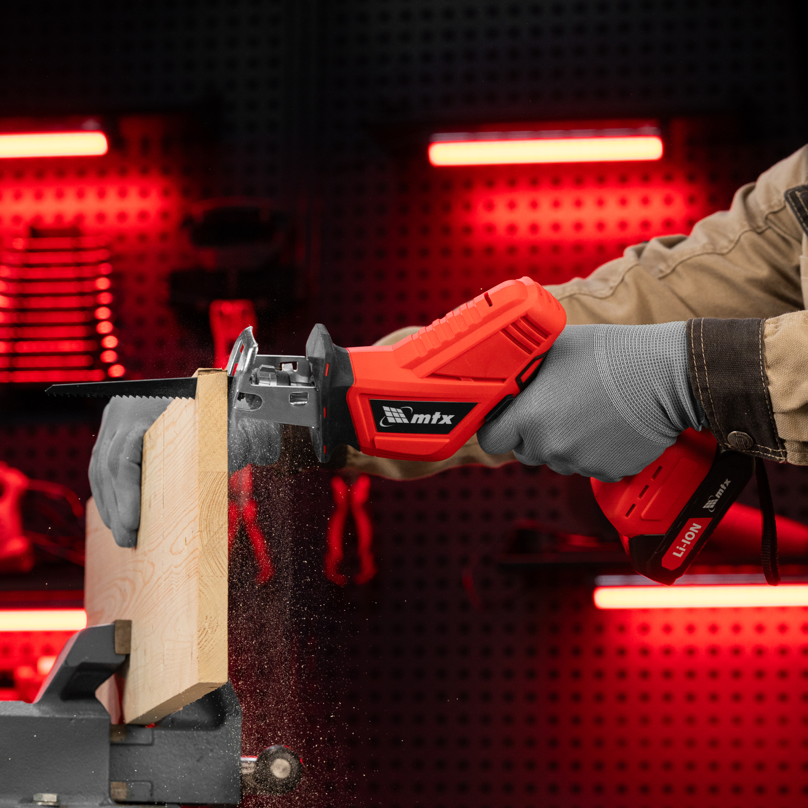 Пила сабельная аккумуляторная RС-80, Li-Ion, 20 В MTX