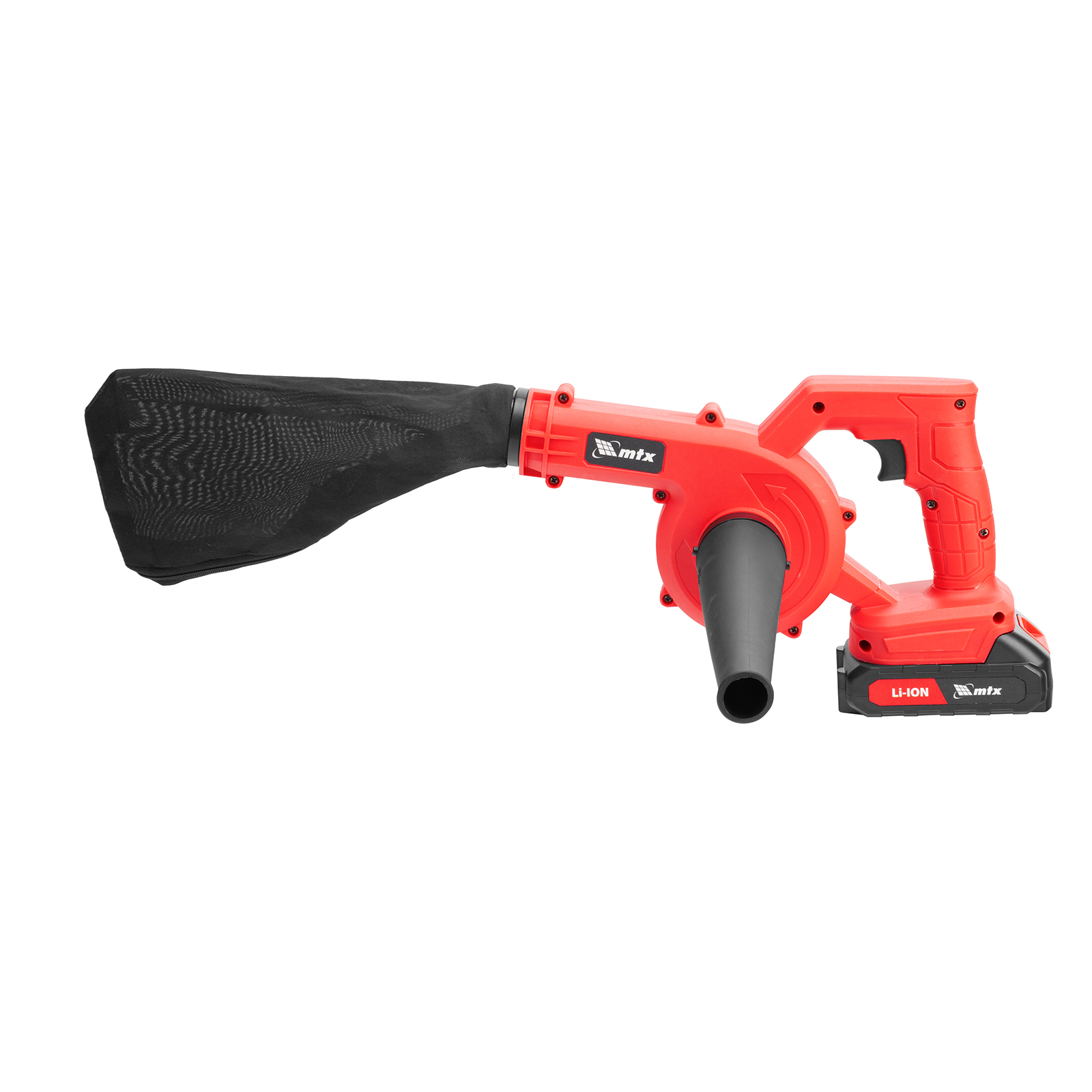 Воздуходувка-пылесос акк. портативная, LB-185, 35 м/с, 170 м3/ч, Li-Ion, 20 В MTX